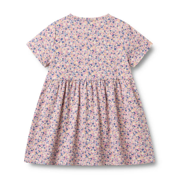 Jersey Dress - Pink and Blue Flowers