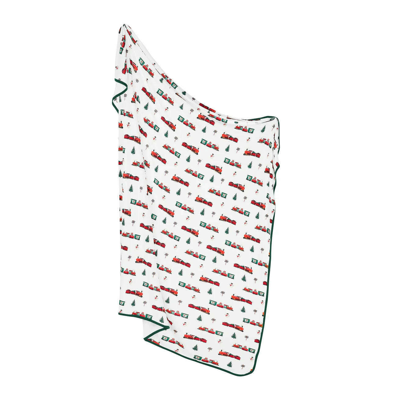 Swaddle Blanket in Holiday Train