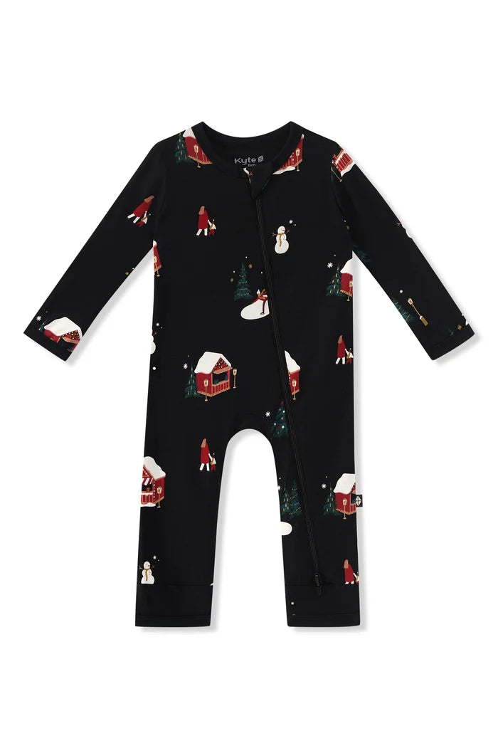 Zippered Romper in Winter Wonderland