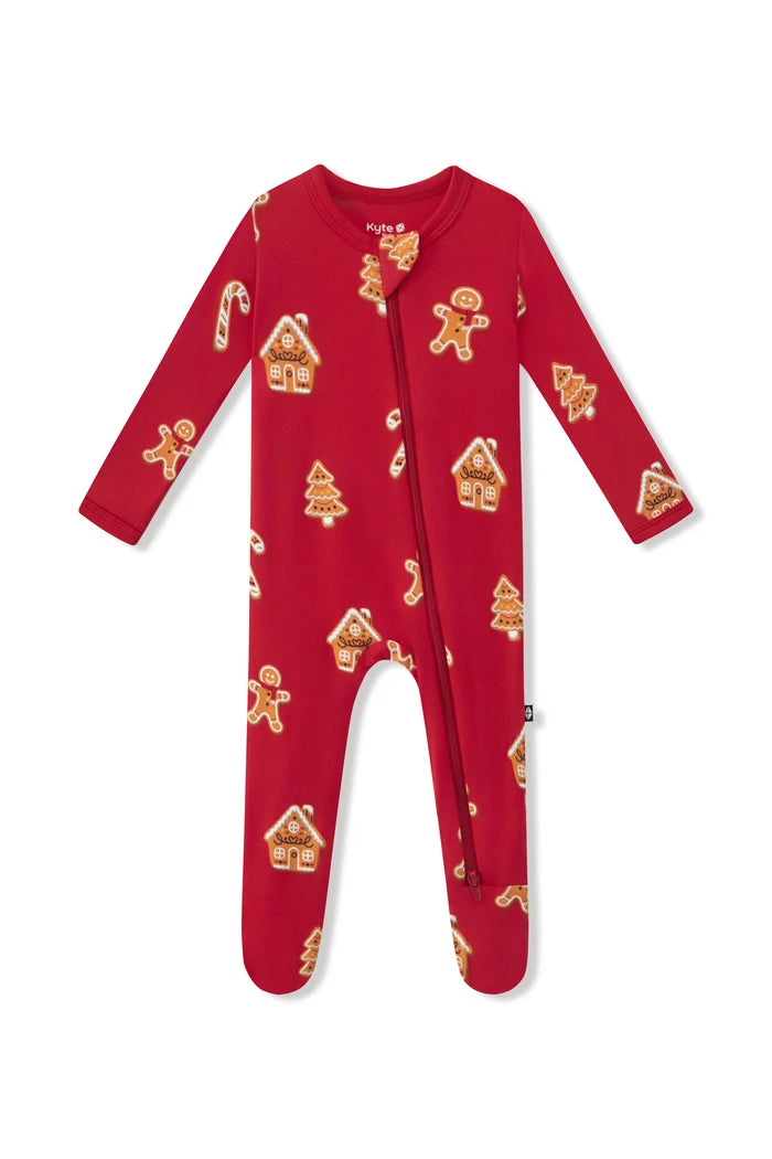 Zippered Footie in Gingerbread