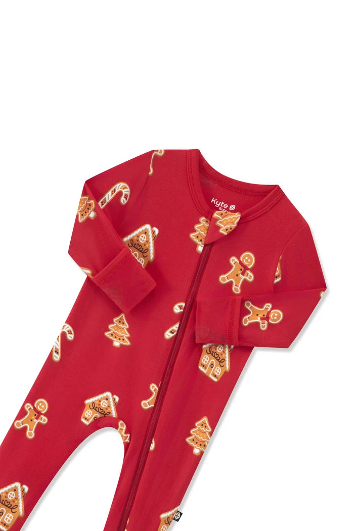 Zippered Footie in Gingerbread
