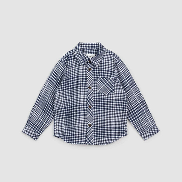 Brushed Flannel Checkered Shirt - Size 12M