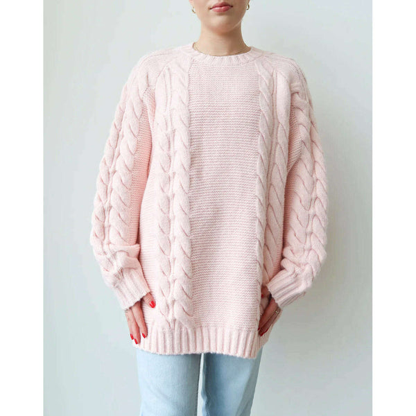 'Adele' Cable Knit Big Sister Sweater -Size M/L