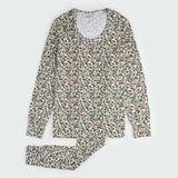 Raspberry Bush Print Jersey Women's PJ Set