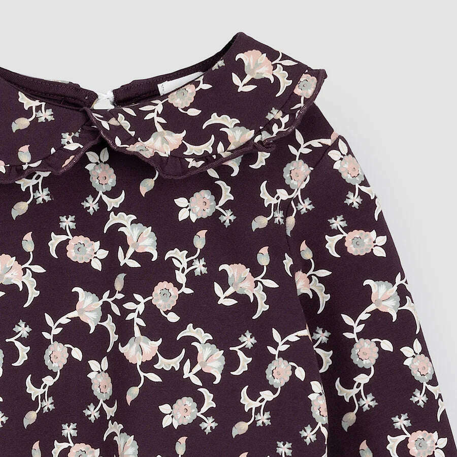 Vine Print on Plum Top