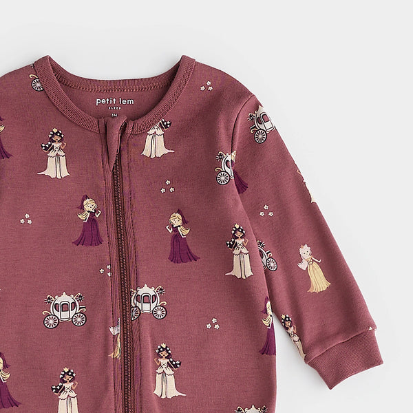 Princesses Print on Merlot Sleeper