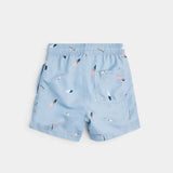 Surfboard On Sky Swim Trunks - Size 2