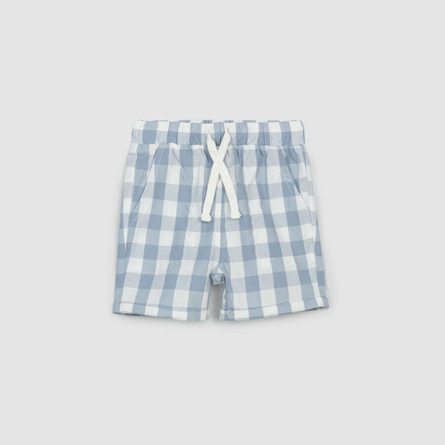 Plaid Poplin Shorts