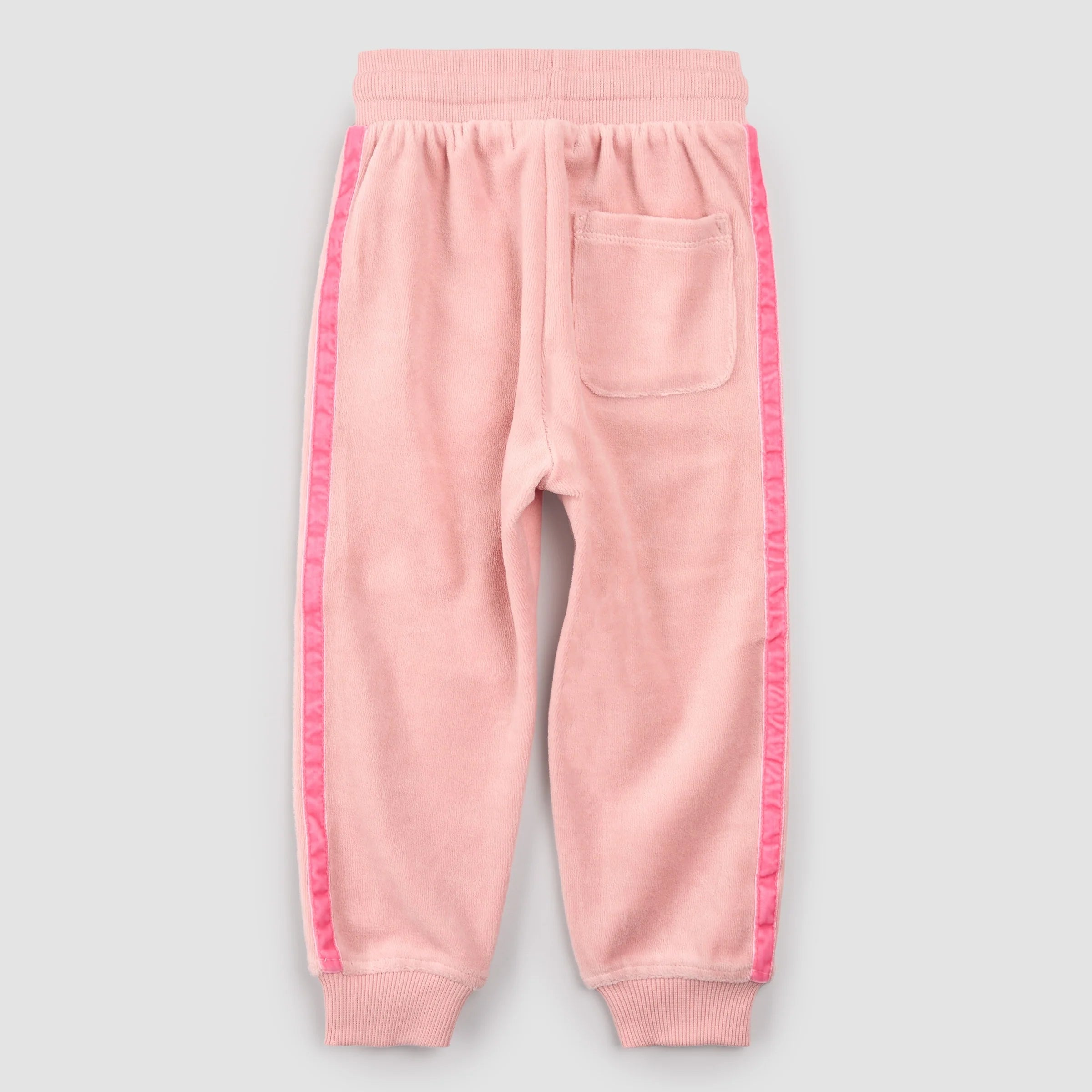 Retro Stripe on Miles Pink Velour Joggers
