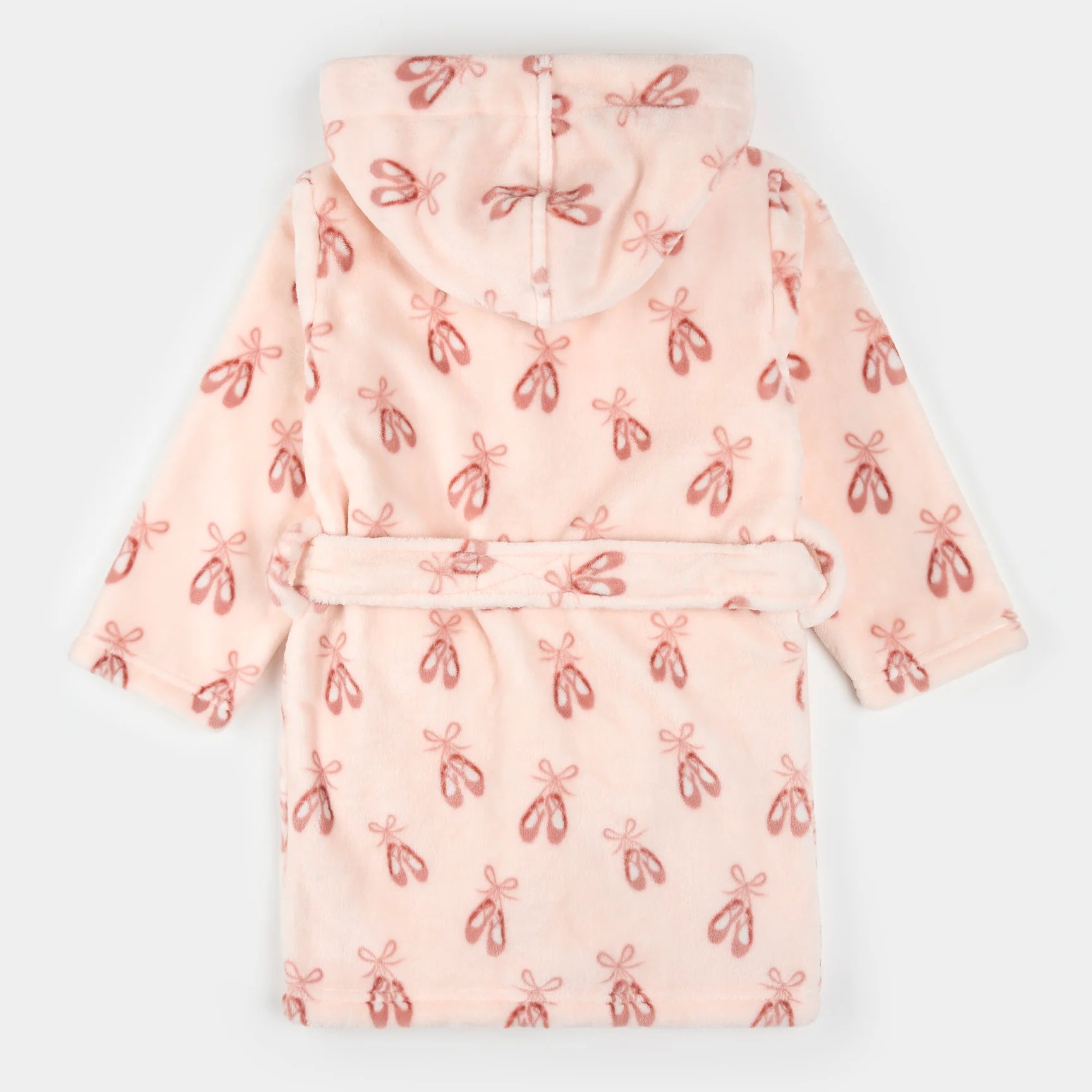 Ballet Slippers Print on Light Pink Plush Robe