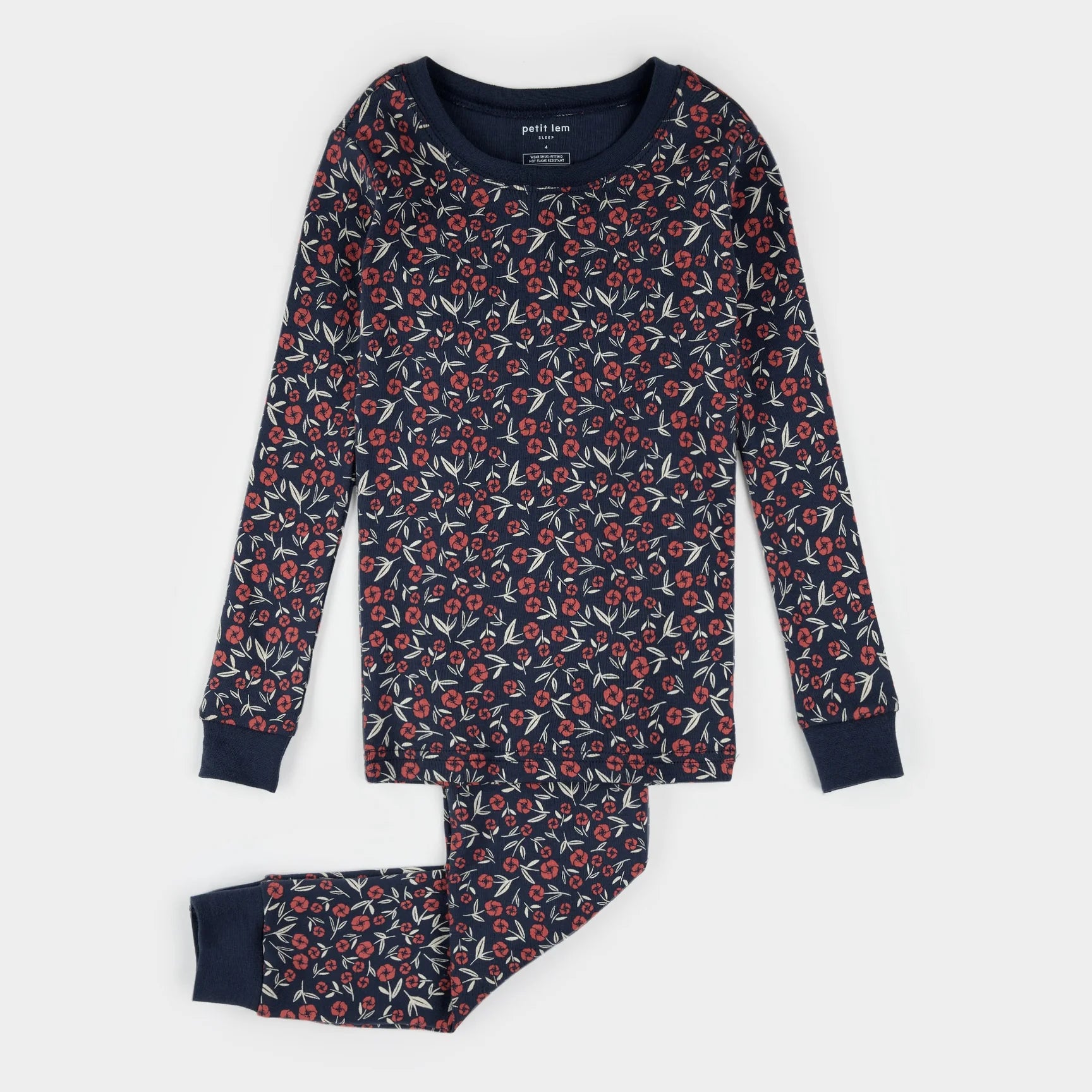 Poppy Print on Dress Blue PJ Set