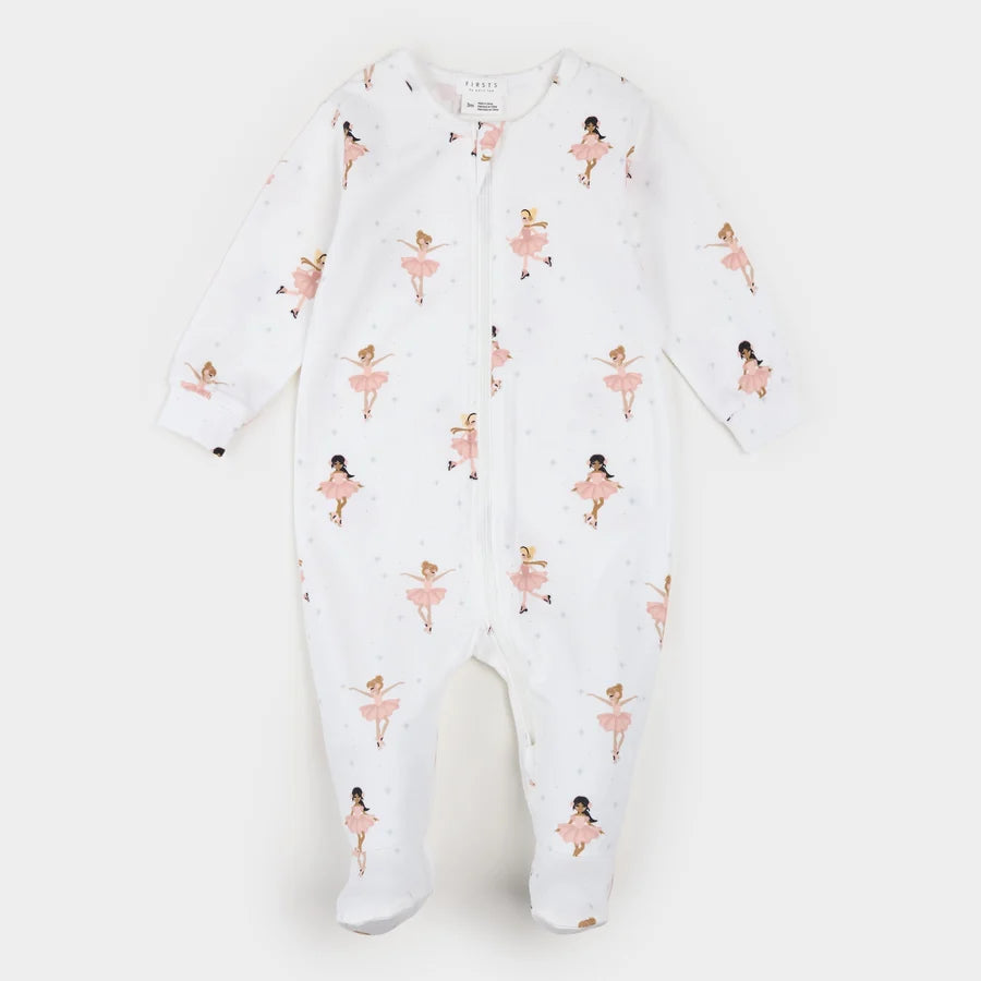 Starlight Skater Print on Off-White LunaKnit Sleeper