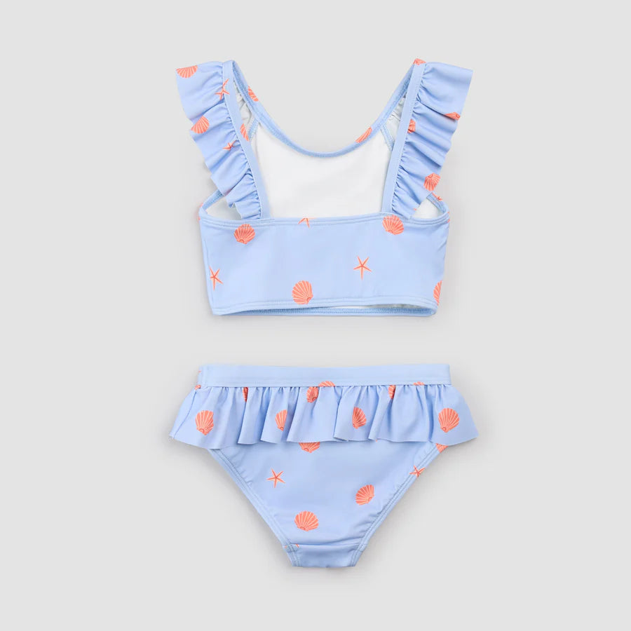 Shells Print on Light Blue Bikini