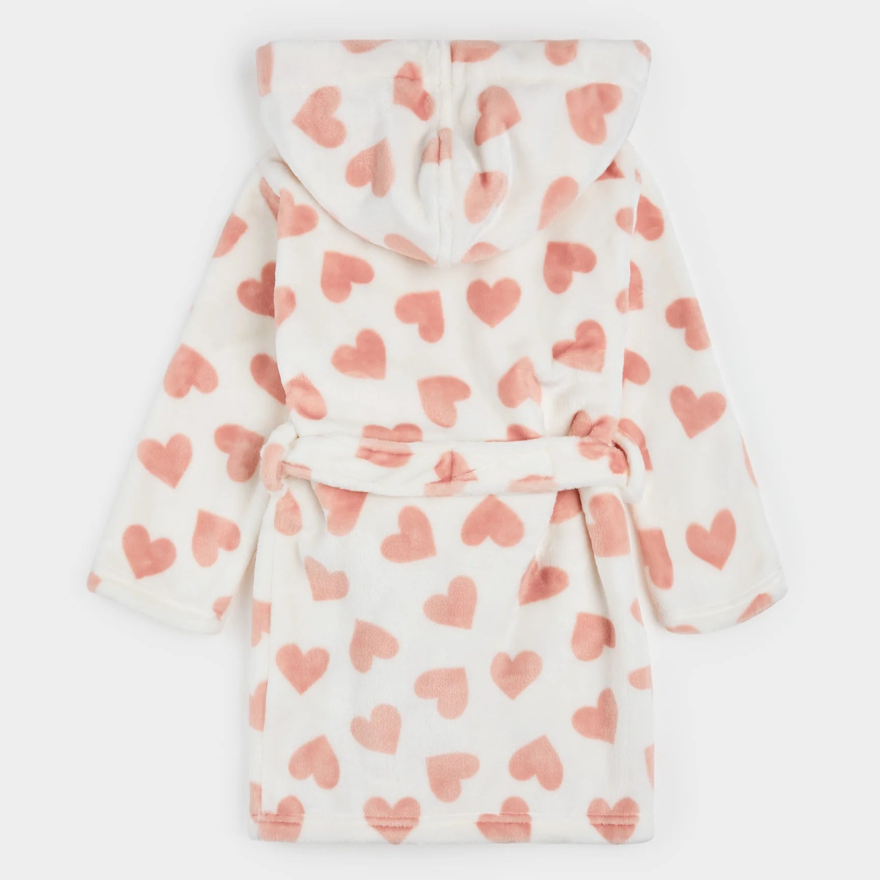 Heart Prints on Ivory Plush Robe