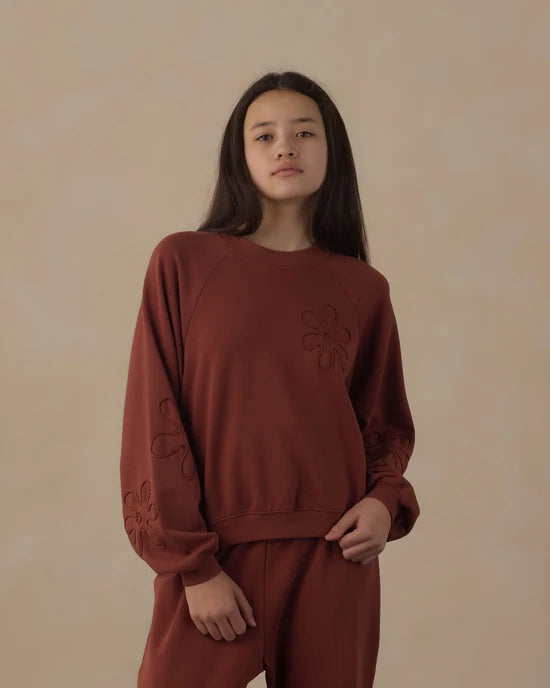 Youth Oversized Raglan Sweatshirt Brick