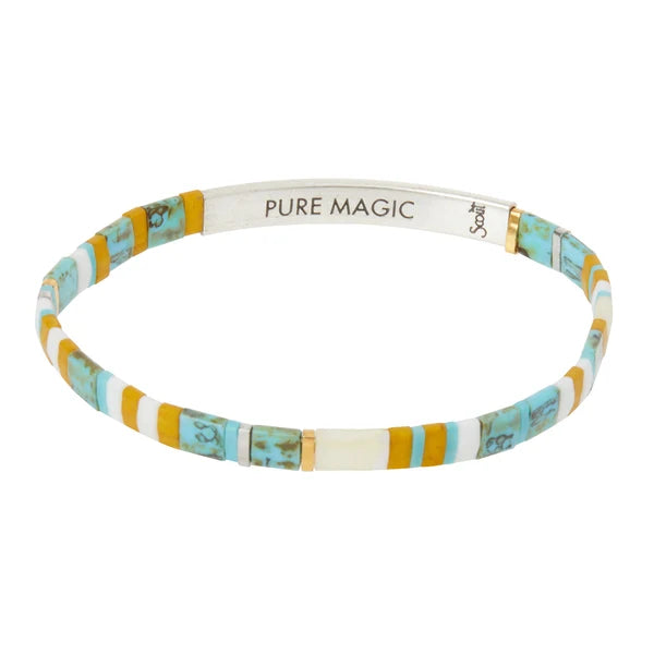 Good Karma Miyuki Bracelet - Pure Magic - Turquoise/Silver
