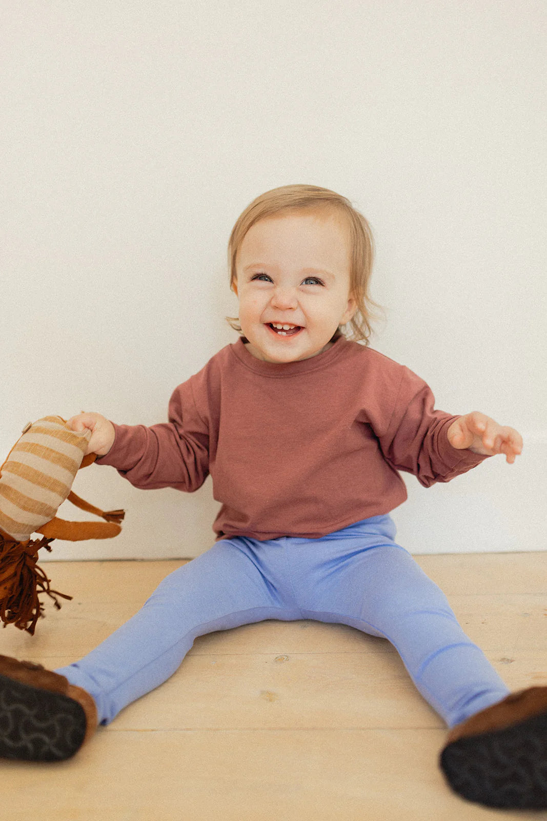 Kids Long Sleeve Tee - Dusty Fig