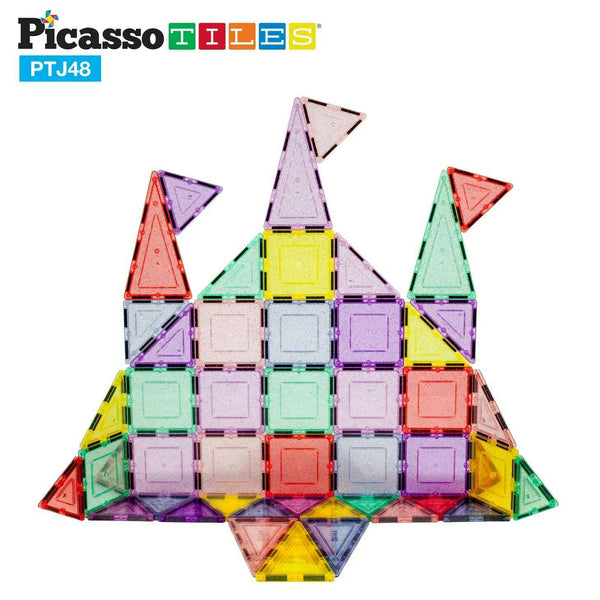 Picasso Tiles : 48 Piece Glitter Themed Tileset