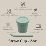 6oz + 8oz Straw Cup - Various Colors