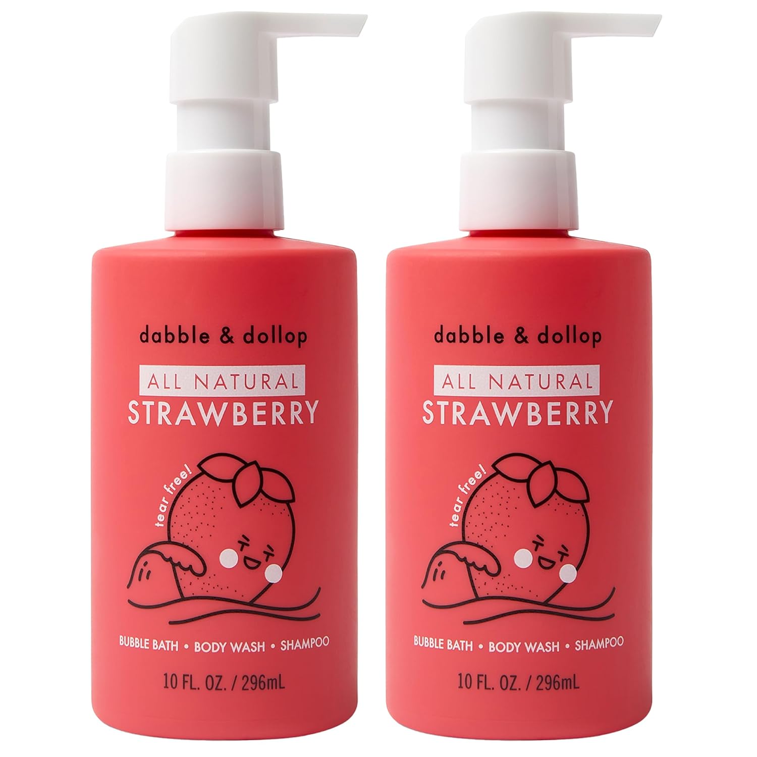 Tear Free Shampoo, Body Wash & Bubbles 3 in 1 - Strawberry