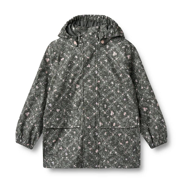 Ollo Rain Jacket - Forest Lake Checked Flowers