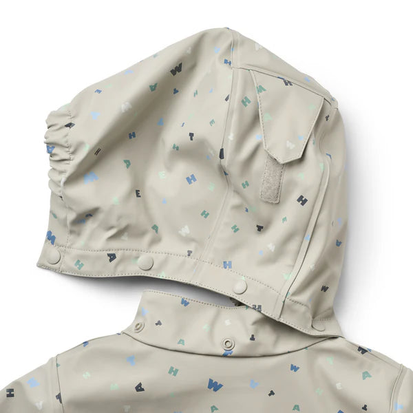 Rainwear Ollo Jacket -  light flint letters