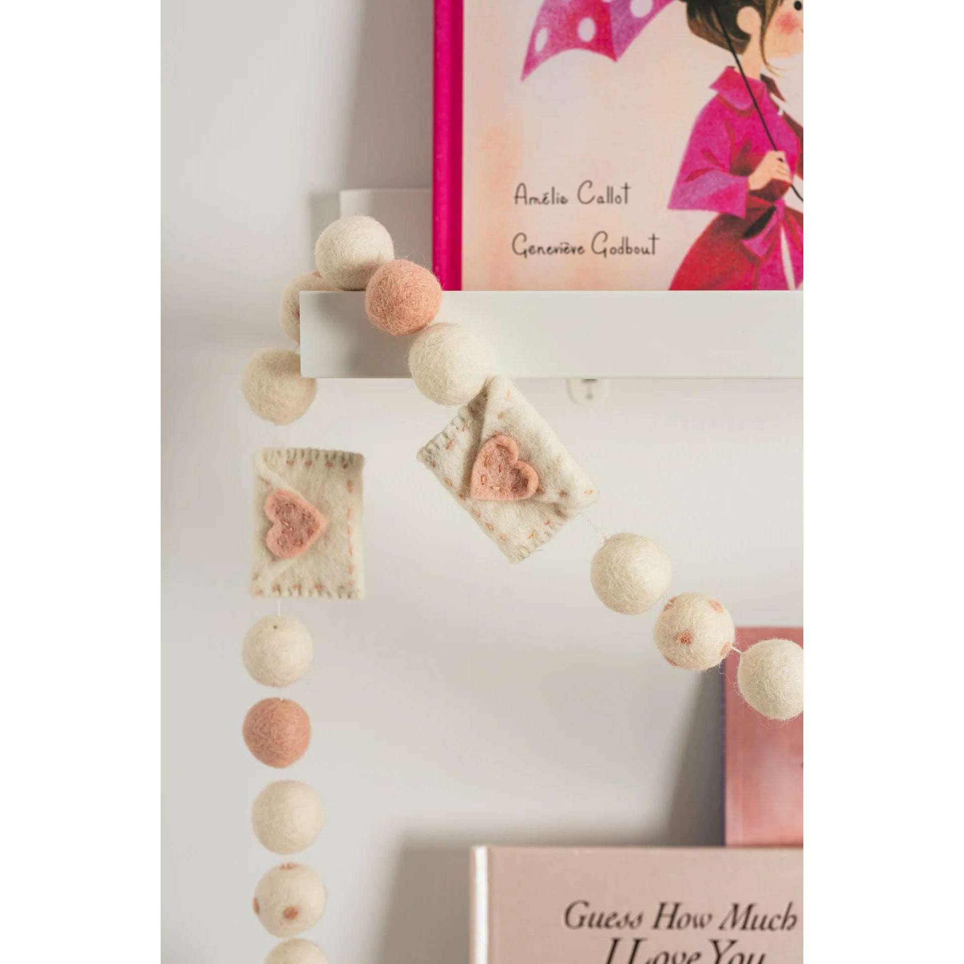 Pink Love Letters Felt Garland