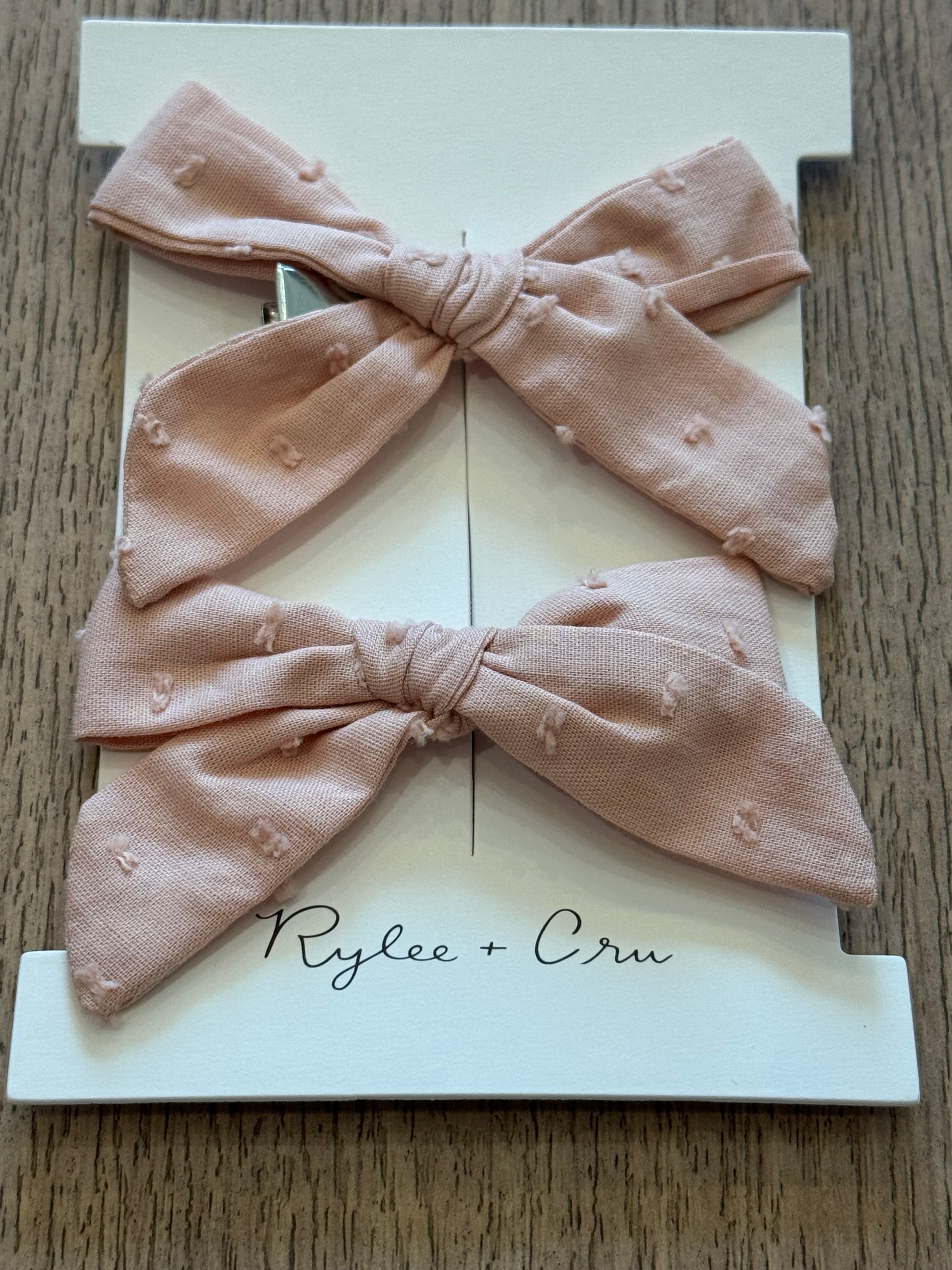Bows, Set Of 2 - Blush