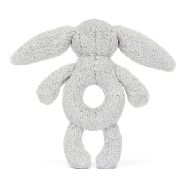 Bashful Bunny Ring Rattle - Grey