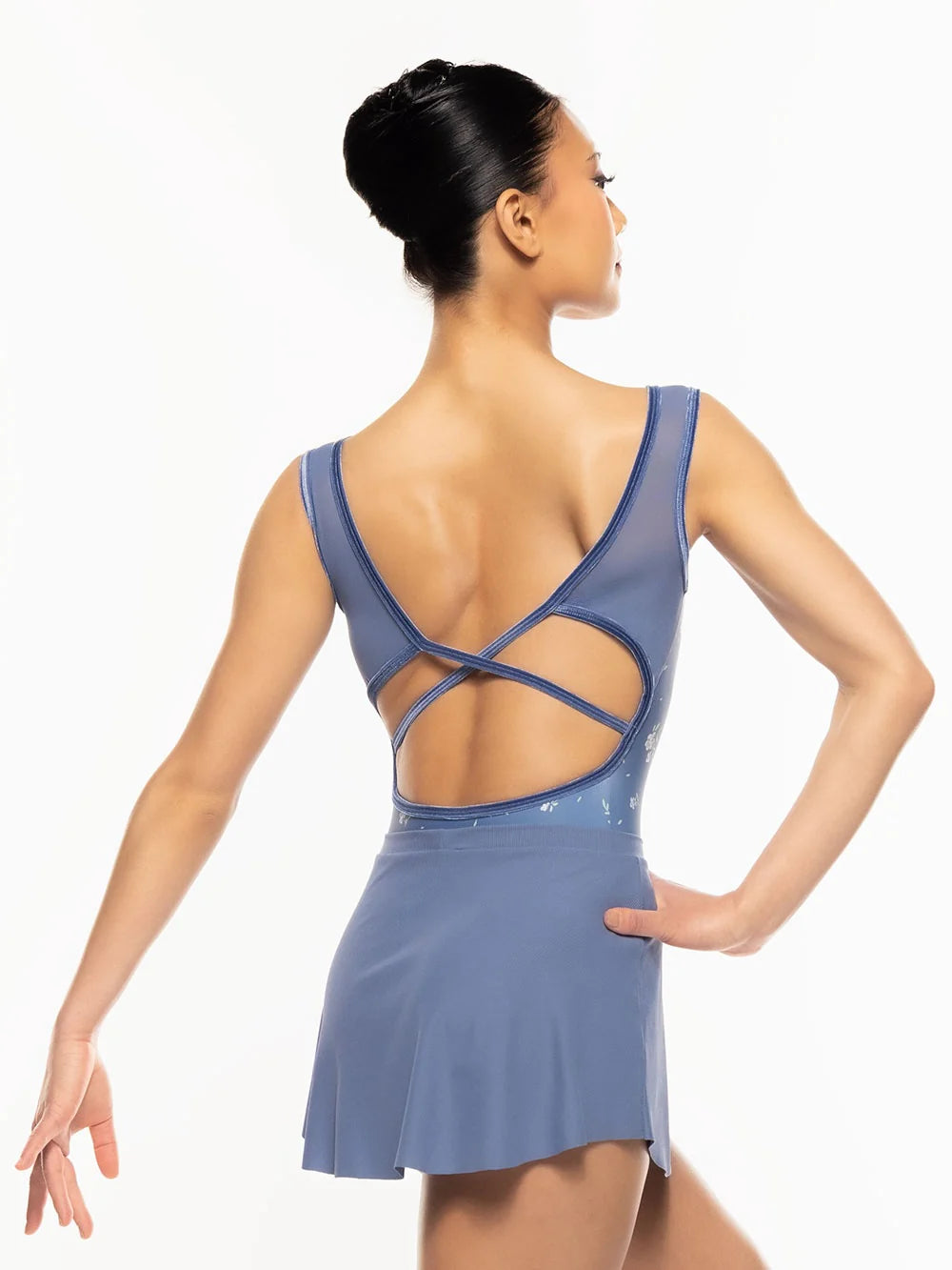 Ribbed Tulip Skirt - Blue Steel