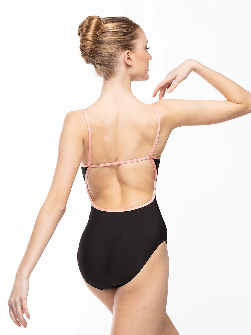 Candy Leotard - Black w/ Rosewater Trim