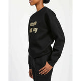 "Sleigh All Day" Classic Crew Gold Glitter