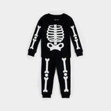 Skeleton Glow in the Dark Print on Black PJ