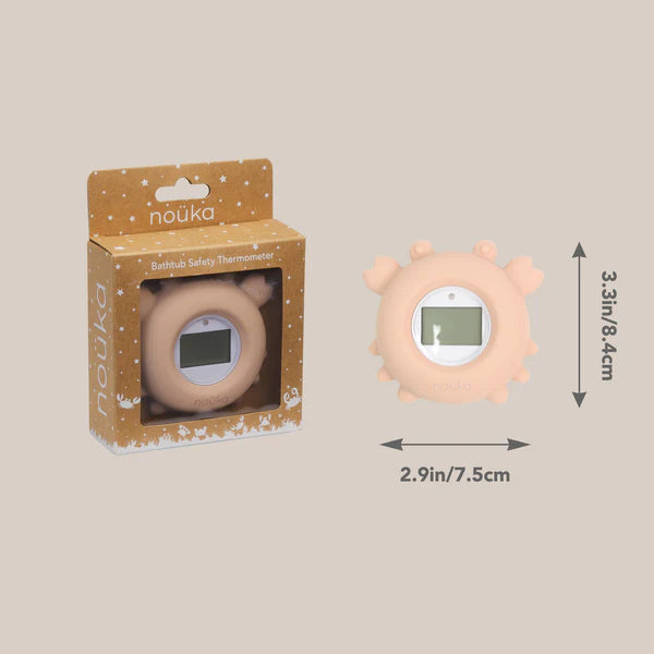 Bathtub Safety Thermometer Crab- Soft Blush