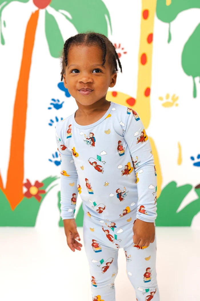 Long Sleeve Pajamas in Curious George
