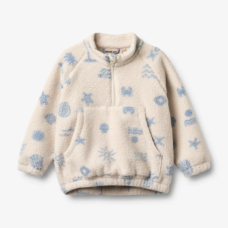 Fleece Anorak Moon - White Onyx Jacquard