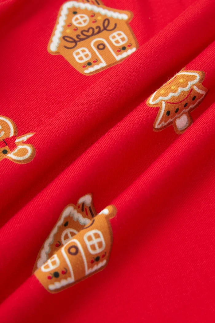 Long Sleeve Pajamas in Gingerbread