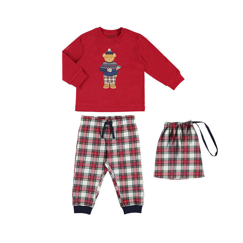 Christmas Bear PJ's - Size 6M & 9M