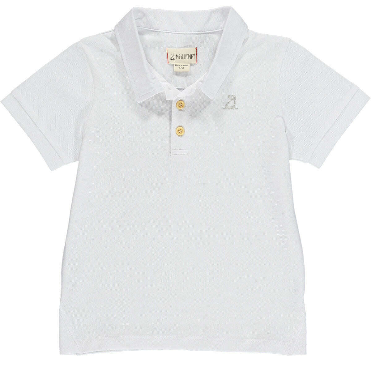 White Pique Polo Shirt