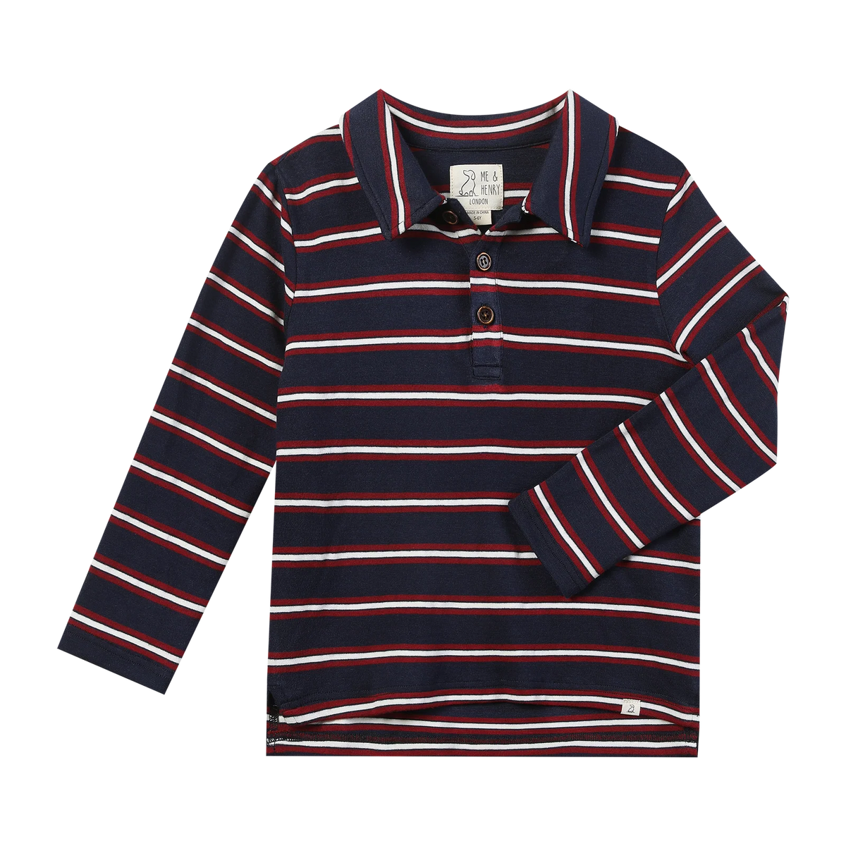 Spencer Navy/Burgundy Stripe Polo