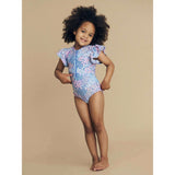 Garden Floral Frill Zip Swimsuit