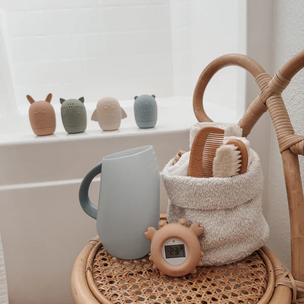 Bathtub Safety Thermometer Crab- Soft Blush