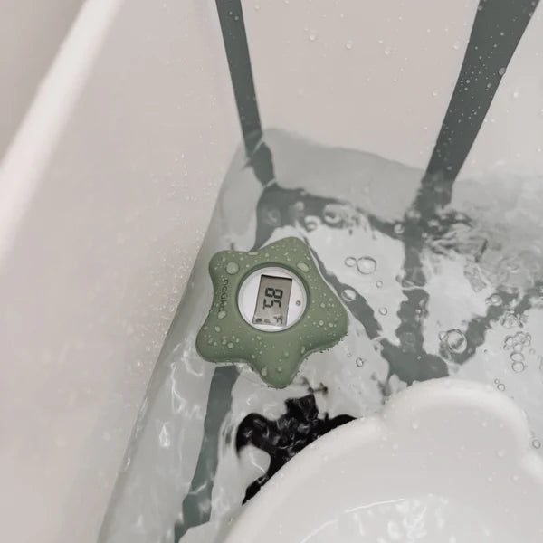 Bathtub Safety Thermometer Crab- Soft Blush