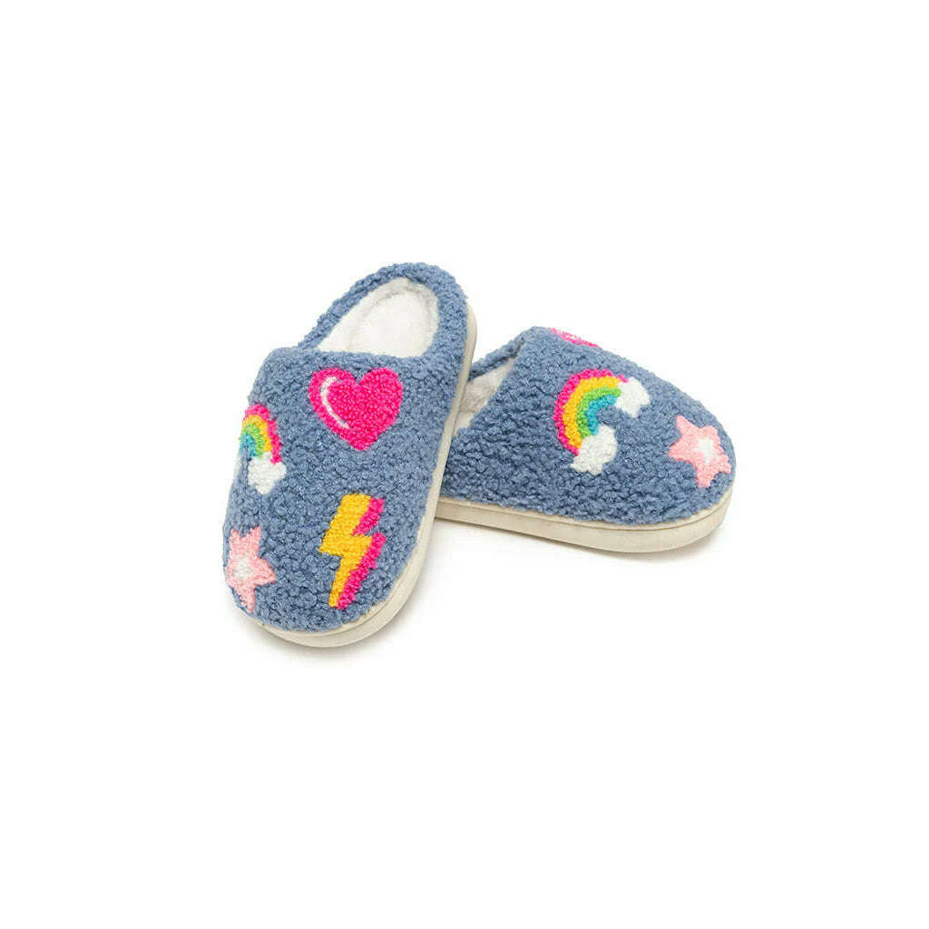 Denim Patch Slippers - 2 Sizes