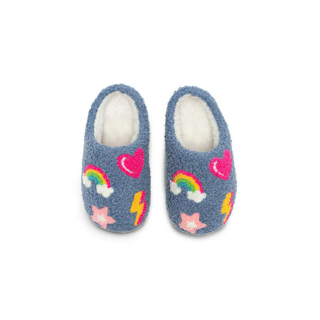 Denim Patch Slippers - 2 Sizes