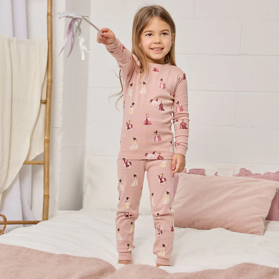 Princess Print on Vintage Rose PJ Set