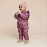 Grape Baby Girl Hooded Snowsuit