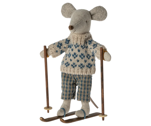 Winter Mouse with Ski Set, Dad