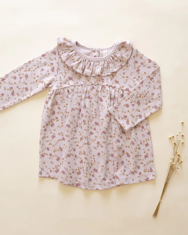 Ruffle Collar Jersey Dress - Garden