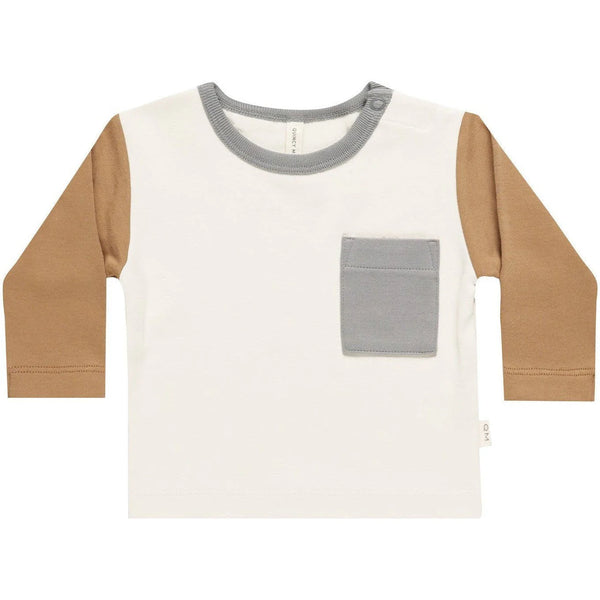 Long Sleeve Tee - Golden Color Block - Size 18-24M